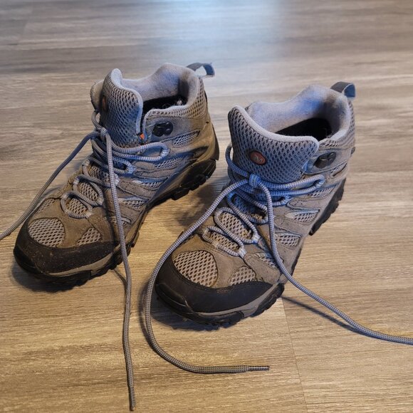 Merrell Women’s Blue Lace Up Waterproof Hiking Boots - Size 9.5 - Picture 2 of 7